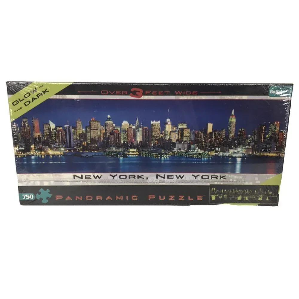 New York City Puzzle 750 Pcs Glow In The Dark NYC Skyline Buffalo Games Sealed